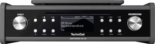 TechniSat DigitRadio 20 CD Unterbauradio UKW AUX, CD Anthrazit von Technisat