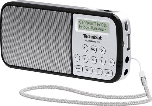 TechniSat Techniradio RDR Taschenradio DAB+, UKW AUX, USB Taschenlampe Silber von Technisat