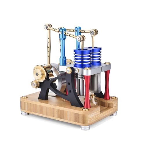 M20-T Heißluft-Stirlingmotor, Alpha-Typ Waagebalken-Zweizylinder-Doppelkolbenmotor Modell Für Externe Verbrennung, Geschenk Für Liebhaber Von Wissenschaft Und Technik M20-T Heißluft-Stirlingmotor, Alpha-Typ Waagebalken-Zweizylinder-Doppelkolbenmotor Modell Für Externe Verbrennung, Geschenk Für Liebhaber Von Wissenschaft Und Technik von TechnixLabz