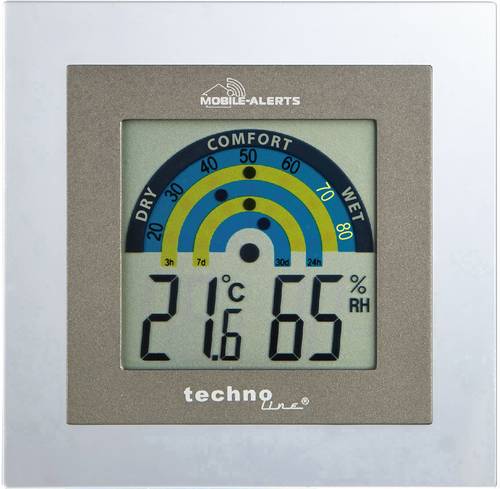 Techno Line MA10230 Mobile Alerts WLAN-Wetterstation Silber, Transparent, Weiß von Techno Line