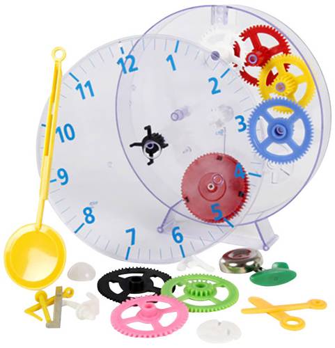 Techno Line Model kids clock Mechanisch Wanduhr Lernbausatz 20cm x 3.5cm Transparent von Techno Line