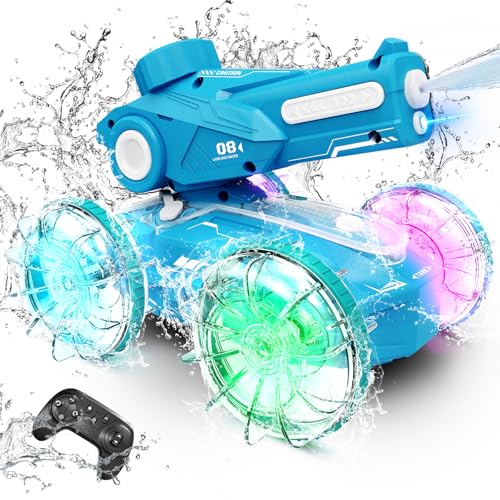 Tecnock Amphibisches Ferngesteuertes Auto Boot für Kinder, 2.4GHz 4WD Wasser schießen RC Stunt Auto mit LED-Lichtern, 45-Minuten Spielzeit, Speedboat Spielzeug Geschenk für Jungen und Mädchen 3-12+ Tecnock Amphibisches Ferngesteuertes Auto Boot für Kinder, 2.4GHz 4WD Wasser schießen RC Stunt Auto mit LED-Lichtern, 45-Minuten Spielzeit, Speedboat Spielzeug Geschenk für Jungen und Mädchen 3-12+ von Tecnock