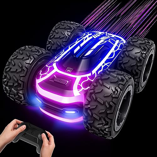 Tecnock Ferngesteuertes Auto ab 3 Jahre, RC Auto 360° Flip/Doppelseitige Drehung mit LED Licht, 4WD Offroad RC Drift Car, Outdoor Auto Spielzeug Geschenke für Kinder ab 3 4 5 6 7 8 9 Jahre Tecnock Ferngesteuertes Auto ab 3 Jahre, RC Auto 360° Flip/Doppelseitige Drehung mit LED Licht, 4WD Offroad RC Drift Car, Outdoor Auto Spielzeug Geschenke für Kinder ab 3 4 5 6 7 8 9 Jahre von Tecnock