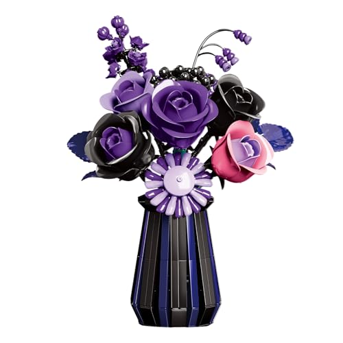 Lila Blumen Rosenstrauß Bausatz, Rosen Künstliche Blumenstrauß Botanical Kollektion - Geschenk für Erwachsene Frauen Partner Freundin Geburtstag Valentinstag Muttertag Weihnachten Heimdekoration Lila Blumen Rosenstrauß Bausatz, Rosen Künstliche Blumenstrauß Botanical Kollektion - Geschenk für Erwachsene Frauen Partner Freundin Geburtstag Valentinstag Muttertag Weihnachten Heimdekoration von TectoStrux