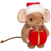 Weihnachtsmaus m. Geschenk 11 cm Weihnachtsmaus m. Geschenk 11 cm von Teddy-Hermann GmbH
