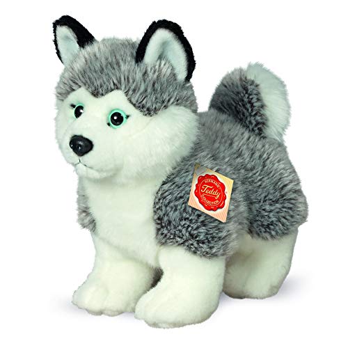 Teddy Hermann 92701 Hund Husky 23 cm, Kuscheltier, Plüschtier mit recycelter Füllung von Hermann Teddy