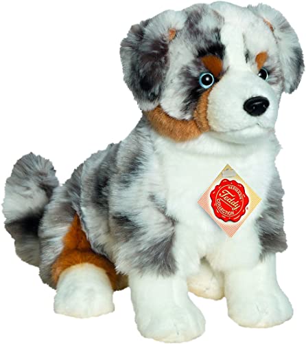 Teddy Hermann 91933 Hund Australian Shepherd 30 cm, Kuscheltier, Plüschtier mit recycelter Füllung von Hermann Teddy