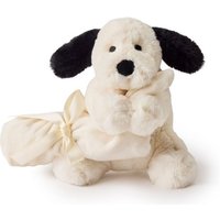 Teddy Hermann 94000 - Hund mit Schnuffeltuch, weiß-schwarz, Plüsch, 17 cm Teddy Hermann 94000 - Hund mit Schnuffeltuch, weiß-schwarz, Plüsch, 17 cm von Teddy Hermann