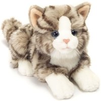 Teddy-Hermann - Katze liegend grau, 20 cm von Teddy-Hermann