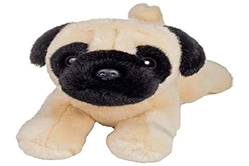 Teddy Hermann 91914 Hund Mops liegend 21 cm, Kuscheltier, Plüschtier von Hermann Teddy