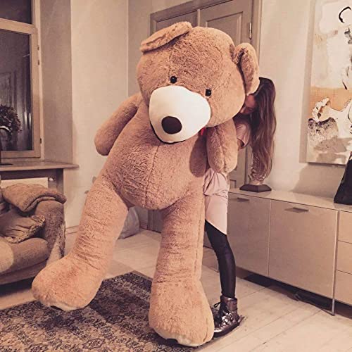 MKS XXL Teddybär mit Waschbarem Bezug | 200 cm Kuschelbär | Riesen Teddy mit strapazierfähigem Reißverschluss | Großer Teddybär mit plüschigem Polyester | Hypoallergenes Kuscheln mit XXL Kuscheltier MKS XXL Teddybär mit Waschbarem Bezug | 200 cm Kuschelbär | Riesen Teddy mit strapazierfähigem Reißverschluss | Großer Teddybär mit plüschigem Polyester | Hypoallergenes Kuscheln mit XXL Kuscheltier von MAKOSAS