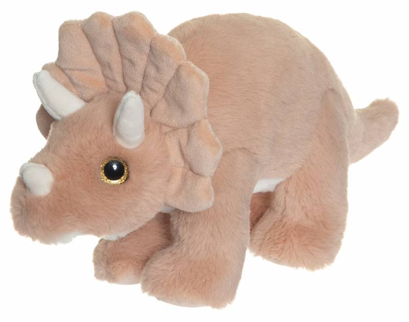 Teddykompaniet Dino Triceratops Plüschspielzeug Groß, Apricot von Teddykompaniet