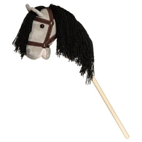 Teddykompaniet Graues Plüsch-Stockpferd mit braunen Zügeln, 80 cm – Realistisches Spielvergnügen für kleine Pferdeliebhaber Teddykompaniet Graues Plüsch-Stockpferd mit braunen Zügeln, 80 cm – Realistisches Spielvergnügen für kleine Pferdeliebhaber von Teddykompaniet