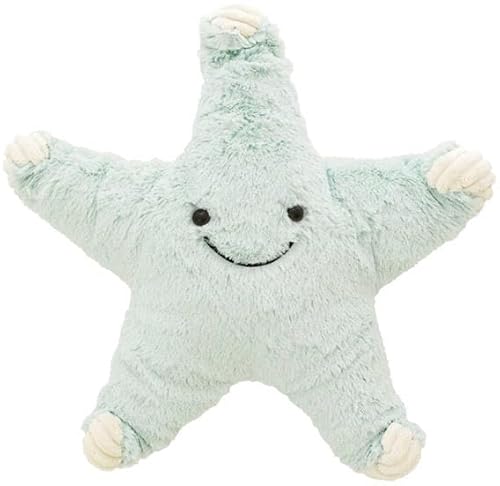 Teddykompaniet Kuscheltier Seestern Babyblau – Weiches Plüschtier für Babys & Kleinkinder Geburt & Taufe – Kuschelkissen und Dekokissen in Einem von Teddykompaniet