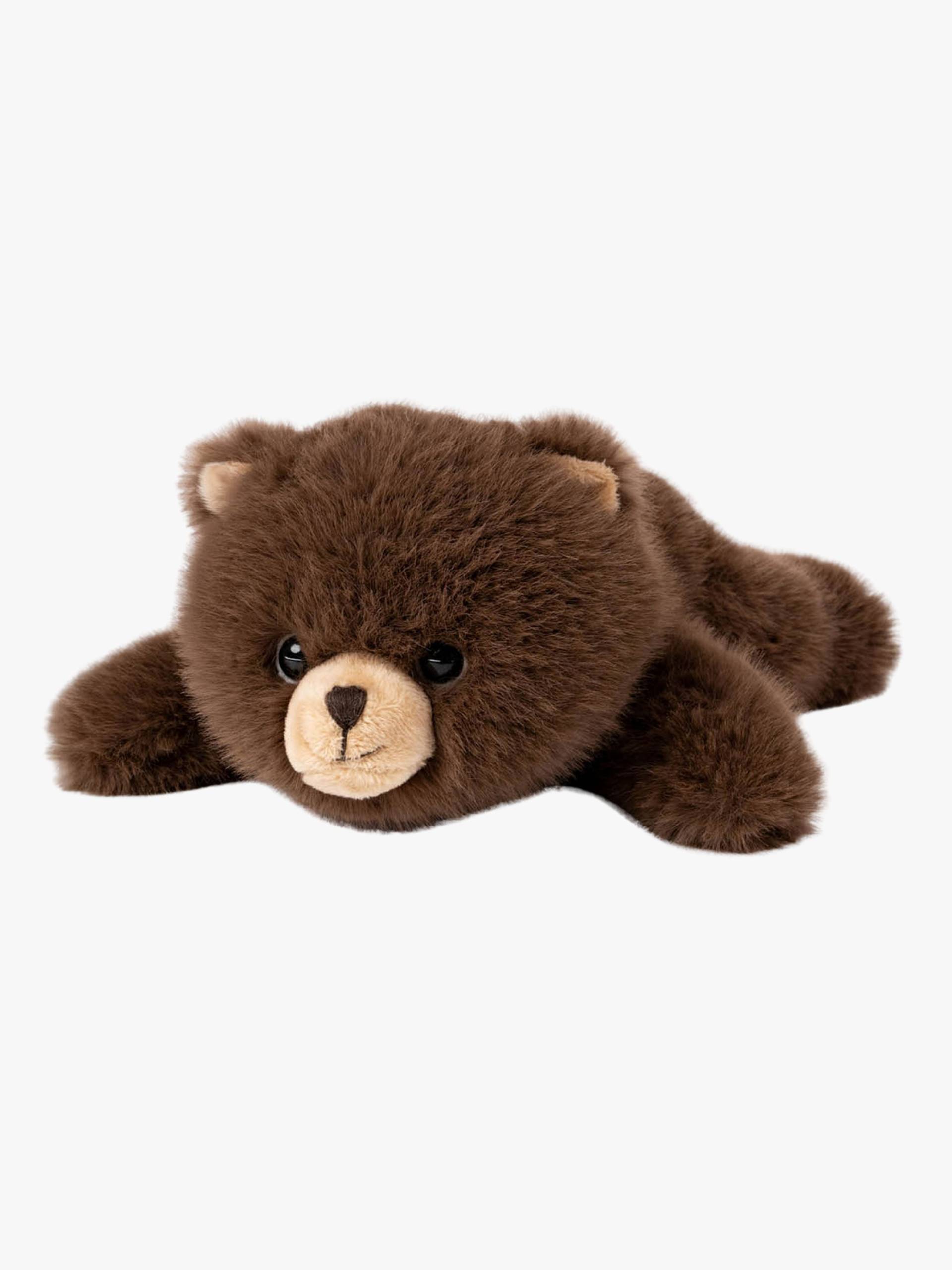 Teddykompaniet Plüschspielzeug Liegender Bär 28 cm, Braun von Teddykompaniet