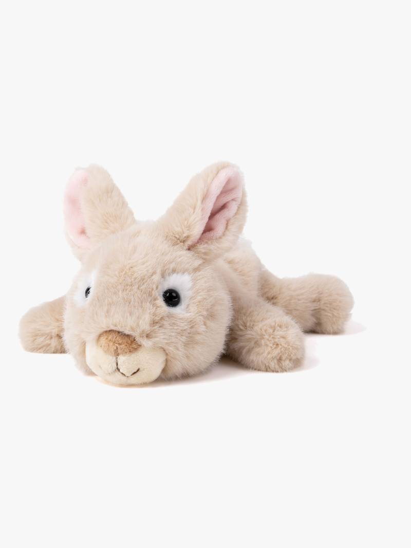 Teddykompaniet Plüschspielzeug Liegendes Kaninchen 28 cm, Beige von Teddykompaniet