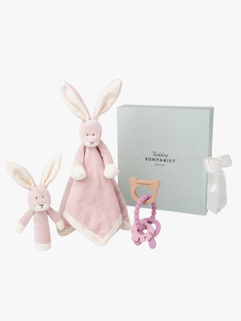Teddykompaniet Schnuffeltücher Kaninchen Geschenkset, Altrosa von Teddykompaniet