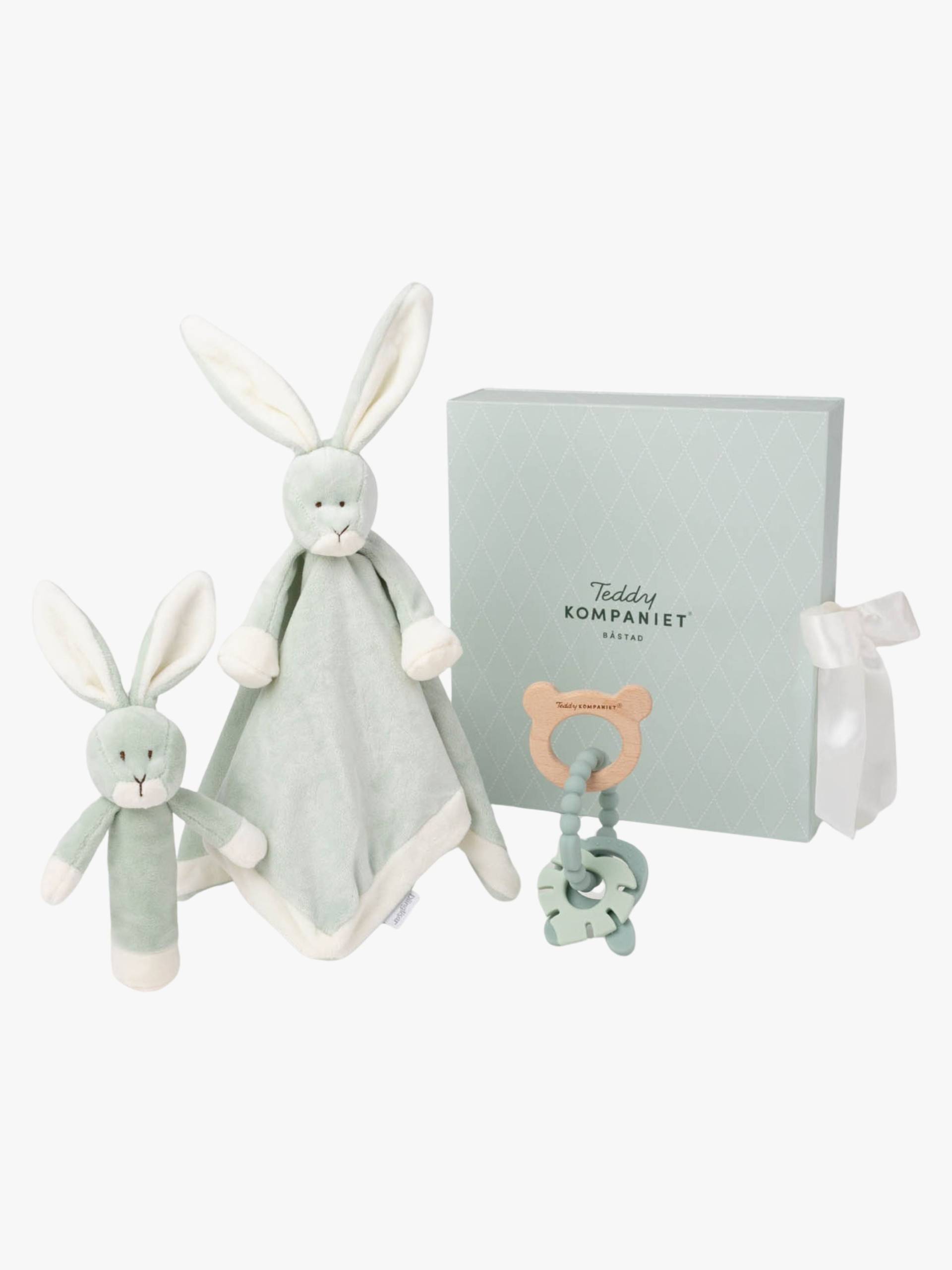 Teddykompaniet Schnuffeltücher Kaninchen Geschenkset, Linden Flower Green von Teddykompaniet