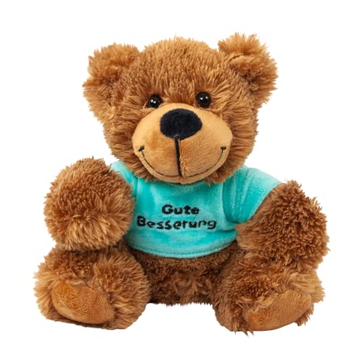 Bär mit grünem Shirt Gute Besserung 16 cm Teddybär Bär mit grünem Shirt Gute Besserung 16 cm Teddybär von Teddys Rothenburg