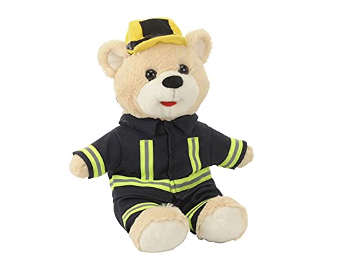 Feuerwehrmann 27 cm sitzend Teddybär Kuscheltier Feuerwehr Stofftier von Teddys Rothenburg