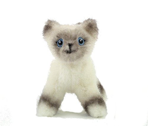 Kösen, Birmakätzchen, 14 cm, stehend, weiß/grau, Plüschbirmakatze von Teddys Rothenburg