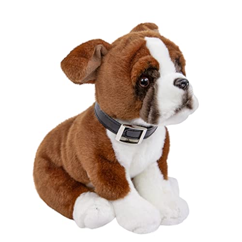 Kuscheltier Hund Boxer + Halsband 27 cm Plüschtier Stofftier Plüschhund Stoffhund von Teddys Rothenburg
