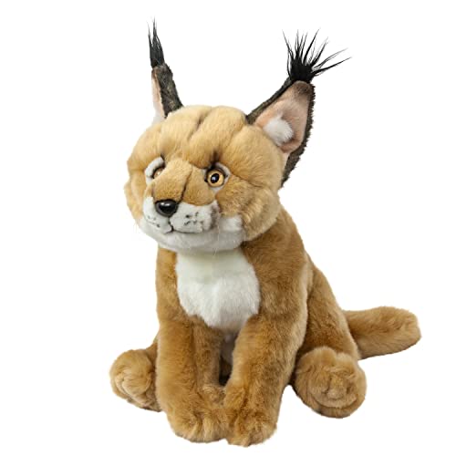 Kuscheltier Karakal 27 cm sitzend braun Katze aus Plüsch Uni-Toys von Teddys Rothenburg