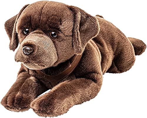 Labrador Dunkelbraun liegend 70 cm Kuscheltier Hund Uni-Toys von Teddys Rothenburg