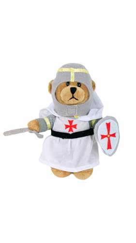 Ritter 22 cm stehend weiß Teddybär Kuscheltier Plüschtier Stofftier von Teddys Rothenburg