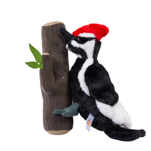 Specht mit Baumstamm 27 cm Kuschetlier Vogel Uni-Toys von Teddys Rothenburg