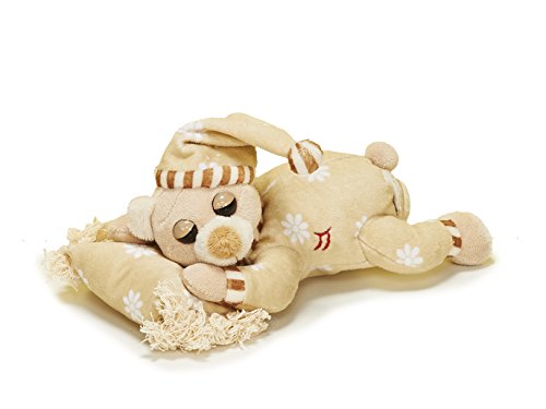 Teddybär Schnarchbär liegend mit Kissen beige 20 cm Plüschteddybär von Teddys Rothenburg