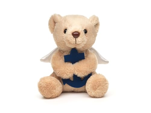 Teddybär Schutzengel mit Anker Hellbraun 13 cm Plüschteddybär von Teddys Rothenburg