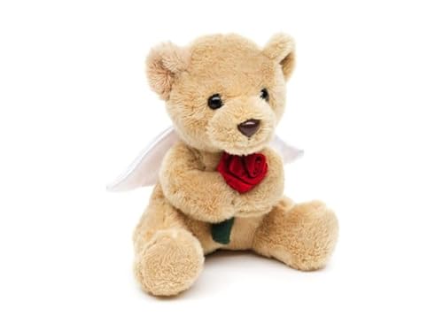 Teddybär Schutzengel mit Rose Hellbraun/weiß/rot/grün 14 cm Plüschteddybär Stoffteddybär Teddybär Schutzengel mit Rose Hellbraun/weiß/rot/grün 14 cm Plüschteddybär Stoffteddybär von Teddys Rothenburg