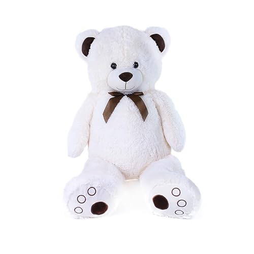 Teddybär sitzend weiß 100 cm XXL Plüschteddybär Stoffteddybär von Teddys Rothenburg