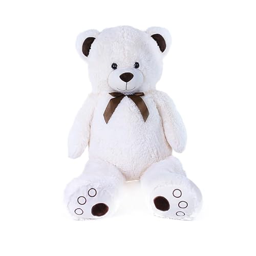 Teddybär sitzend weiß 100 cm XXL Plüschteddybär Stoffteddybär von Teddys Rothenburg