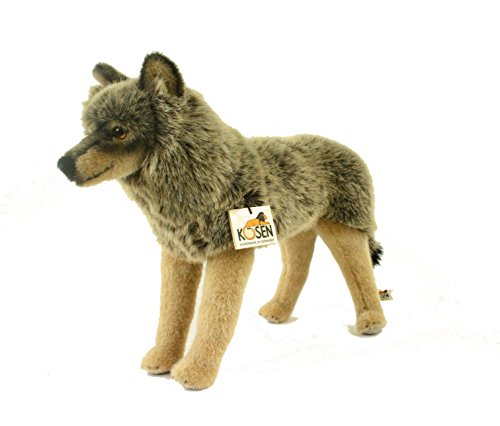 Teddys Rothenburg Kösen, Wolf Isegrim, 47 cm, stehend, grau/beige, Plüschwolf von Teddys Rothenburg