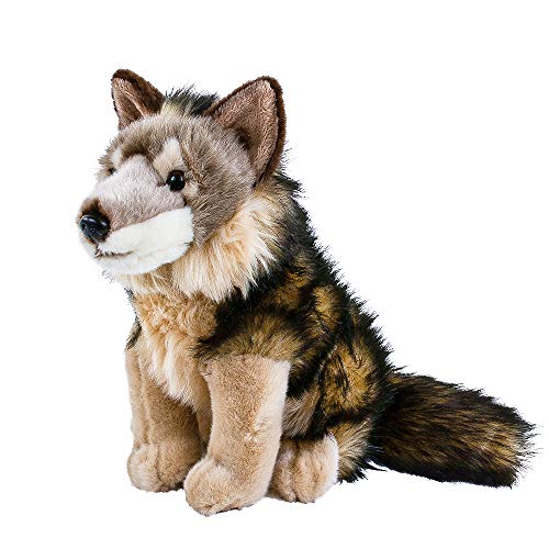 Teddys Rothenburg Kojote Kuscheltier Wolf sitzend 40 cm Plüschtier von Teddys Rothenburg