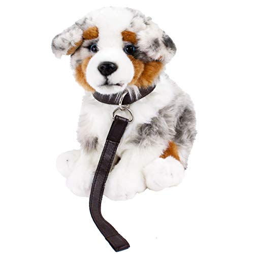 Teddys Rothenburg Kuscheltier Australian Shepherd sitzend grau/weiß/braun 26cm Plüschhund von Teddys Rothenburg