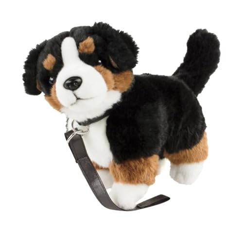 Teddys Rothenburg Kuscheltier Berner Sennenhund mit Leine 23 cm braun/schwarz/weiß stehend Plüschhund by Uni-Toys von Teddys Rothenburg