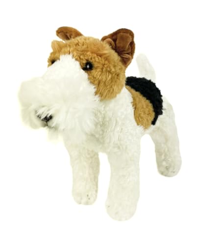 Teddys Rothenburg Kuscheltier Foxterrier stehend weiß/braun/schwarz 30 cm Plüschhund Plüschtier von Teddys Rothenburg