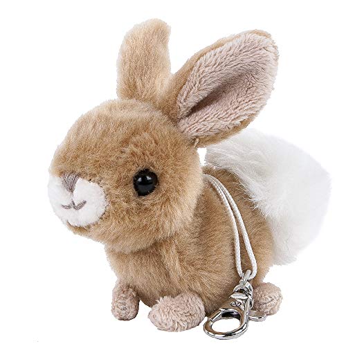 Teddys Rothenburg Kuscheltier Hase Schlüsselanhänger Hera braun 10 cm Plüschhase von Teddys Rothenburg