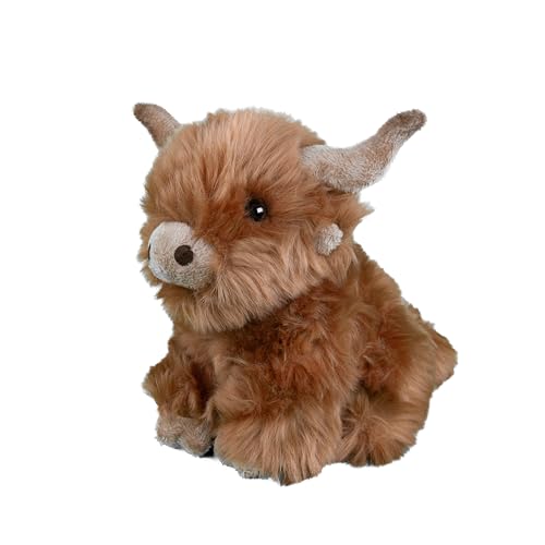 Teddys Rothenburg Kuscheltier Hochlandrind sitzend braun 20 cm Plüschrind Plüschtier von Teddys Rothenburg