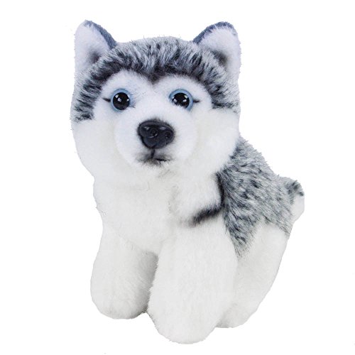 Teddys Rothenburg Kuscheltier Hund Husky sitzend grau/weiß 12 cm Plüschhund Plüschtier Stofftier Stoffhund by Uni-Toys von Teddys Rothenburg