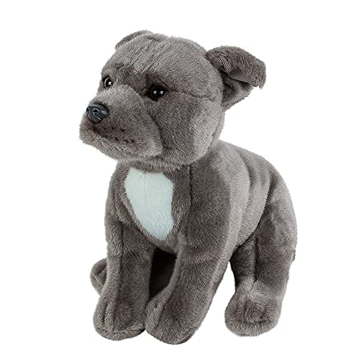 Teddys Rothenburg Kuscheltier Hund grau 30 cm American Staffordshire Terrier Plüschtiere Hunde Pitbull von Teddys Rothenburg