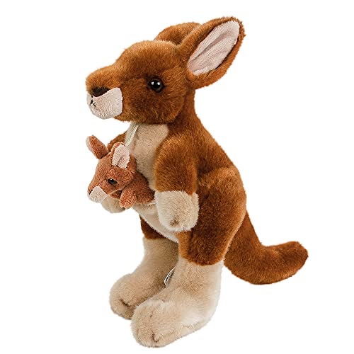 Teddys Rothenburg Kuscheltier Känguru mit Baby 27 cm beige-braun Plüschtier von Teddys Rothenburg