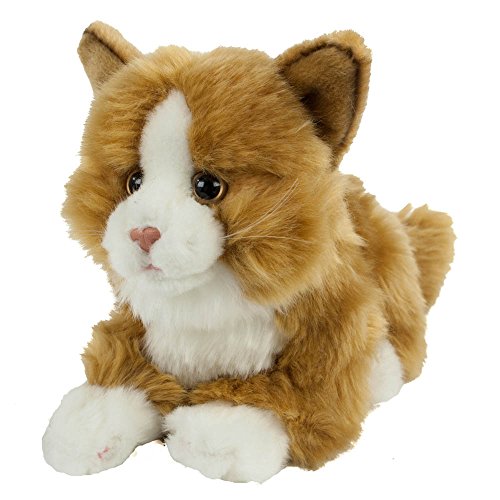 Teddys Rothenburg Kuscheltier Katze Benni 20 cm (mit Schwanz 28cm) liegend Plüschtier Schmusekatze Kuscheltier Katze Uni-Toys von Teddys Rothenburg