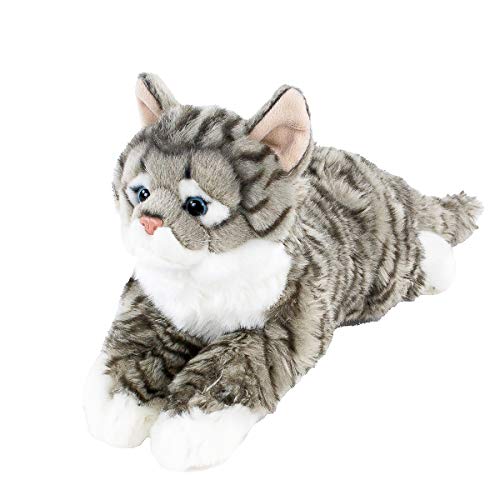 Teddys Rothenburg Kuscheltier Katze liegend grau/weiß getigert 40 cm Plüschkatze Uni-Toys Teddys Rothenburg Kuscheltier Katze liegend grau/weiß getigert 40 cm Plüschkatze Uni-Toys von Teddys Rothenburg