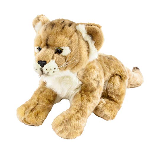 Kuscheltier Löwenbaby sitzend beige 30 cm (mit Schwanz 45 cm) Plüschlöwenbaby Uni-Toys von Teddys Rothenburg