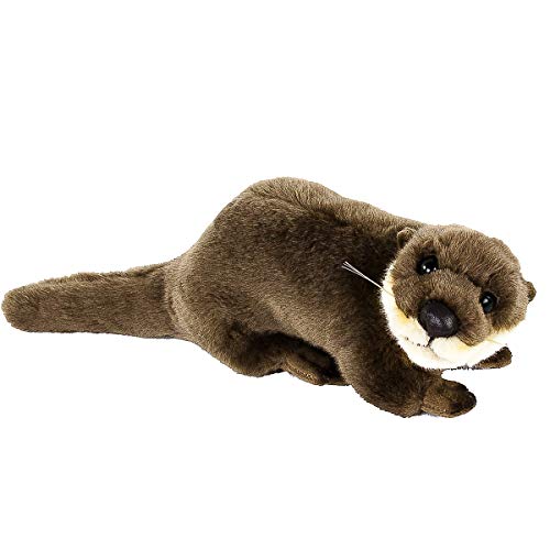Teddys Rothenburg Kuscheltier Otter liegend braun 26 cm Plüschotter von Teddys Rothenburg