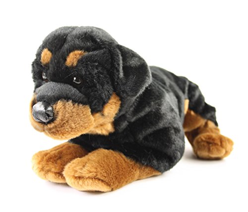 Kuscheltier Rottweiler Rob 45 cm liegend braun/schwarz Plüschhund Plüschrottweiler Uni-Toys von Teddys Rothenburg